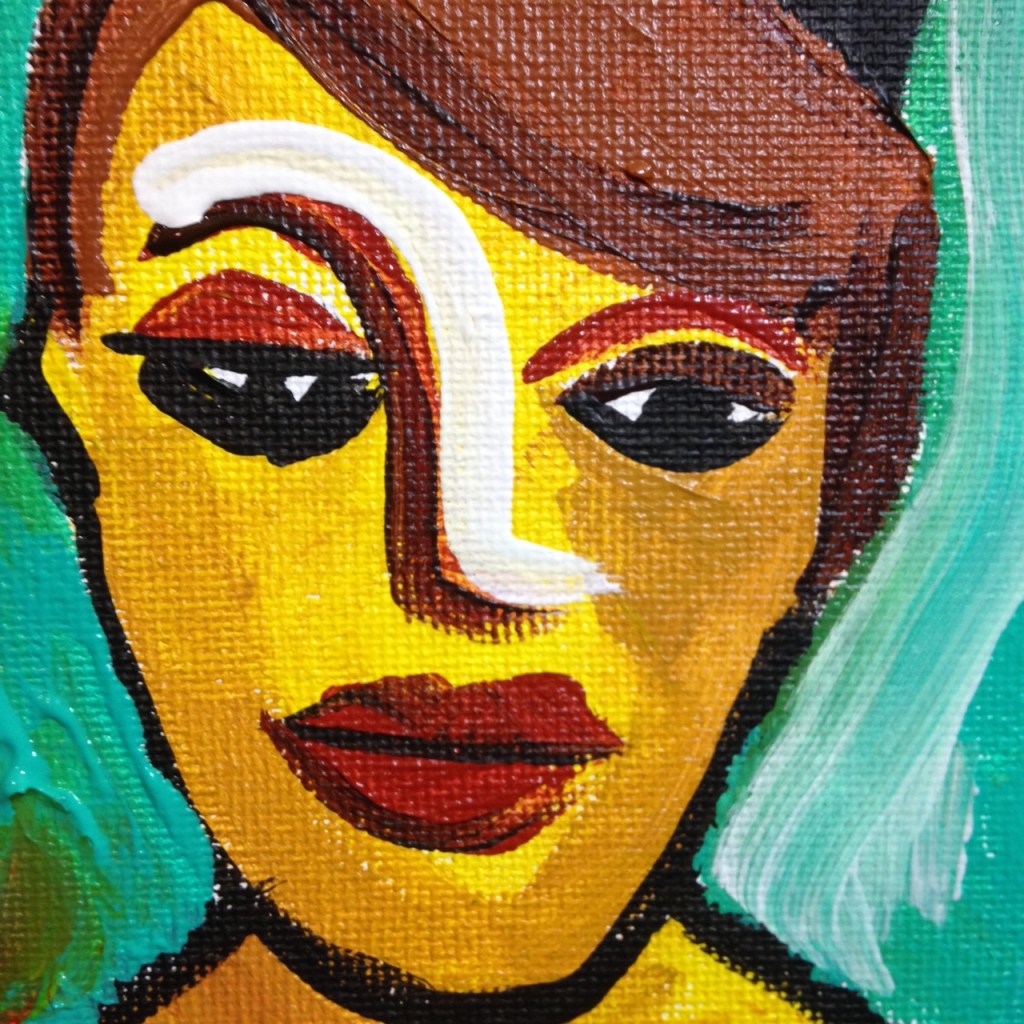 Close-Up 1 Olden Times- Tribute to Karl Schmidt-Rotluff Linda Cleary 2014 Acrylic on Canvas