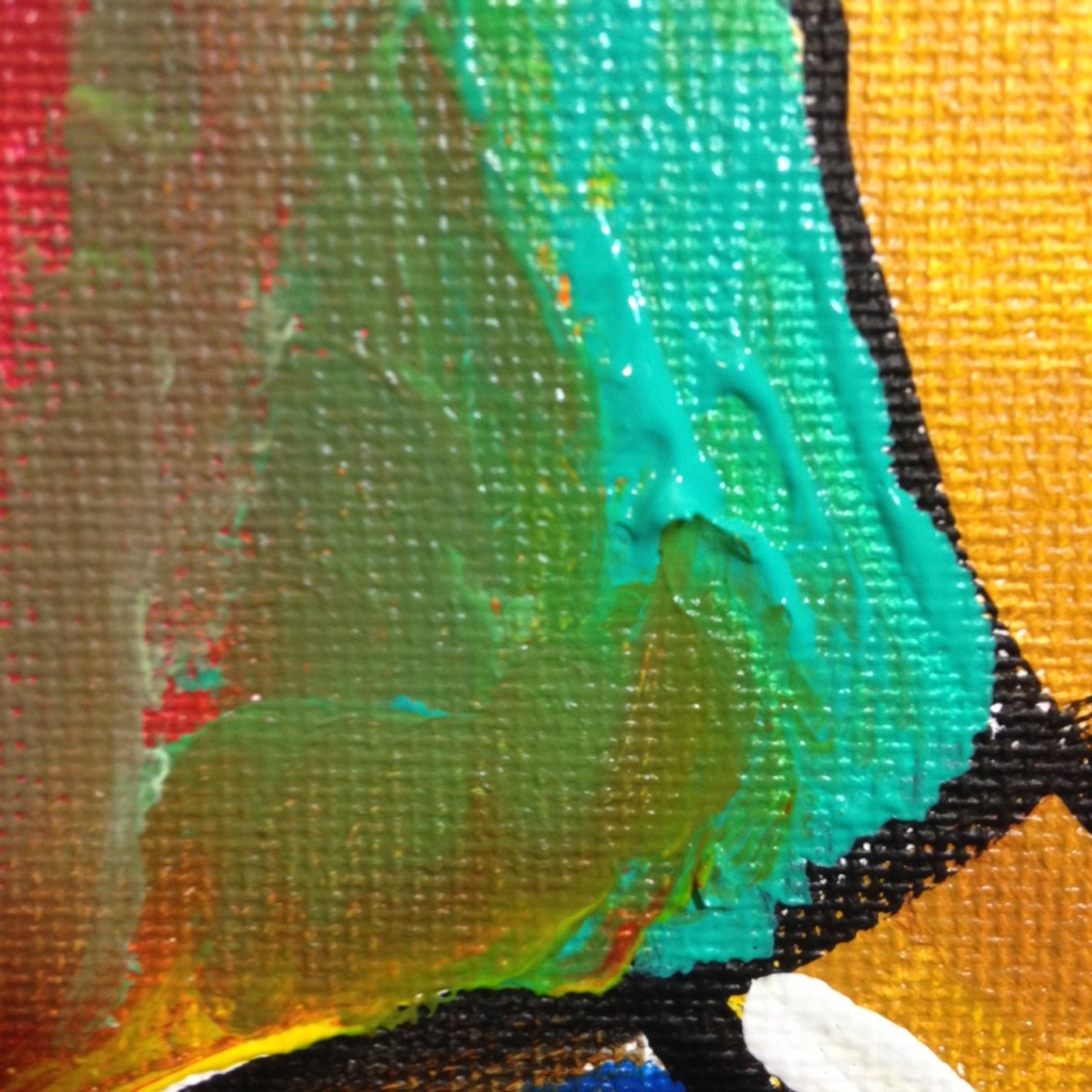 Close-Up 4 Olden Times- Tribute to Karl Schmidt-Rotluff Linda Cleary 2014 Acrylic on Canvas