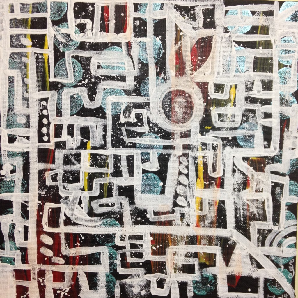 Life Maze- Tribute to Lee Krasner Linda Cleary 2014 Acrylic on Canvas