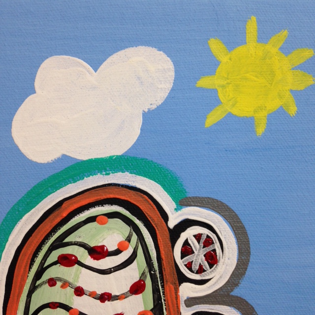 Close-Up 2 Aeroplano Musicale- Tribute to Tarcisio Merati Linda Cleary 2014 Acrylic on Canvas