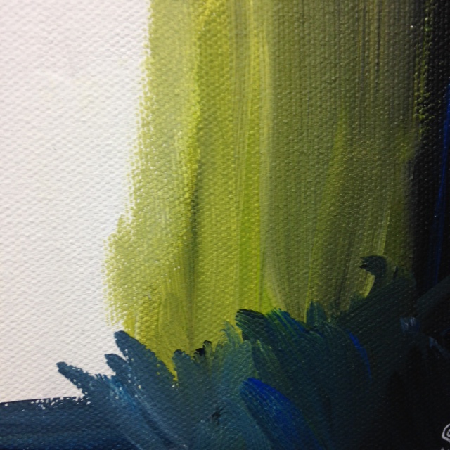 Close-Up 1 Sun, Water, Sky- Tribute to Theodoros Stamos Linda Cleary 2014 Acrylic on Canvas