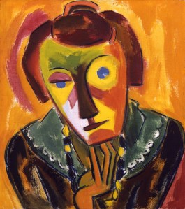 Schmidt-Rottluff, Karl. German. 1884-1976. Portrait of Emy. 1919. Oil on canvas