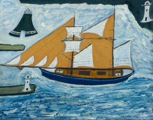The Blue Ship circa 1934 Alfred Wallis 