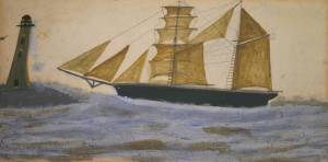 Two-Masted Ship circa 1928 Alfred Wallis 