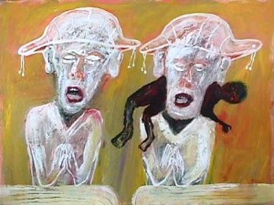 The Holy Guys Acrylic on Paper, 21"x27"