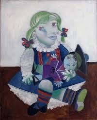 Portrait of Maya with her doll - Pablo Picasso (1938)