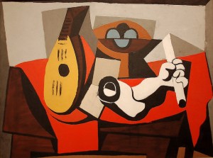 Mandolin, Fruit Bowl and Plaster Arm (1925)- Pablo Picasso