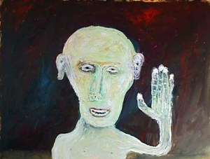 Frank Saying Hi Acrylic on Paper, 21"x27"