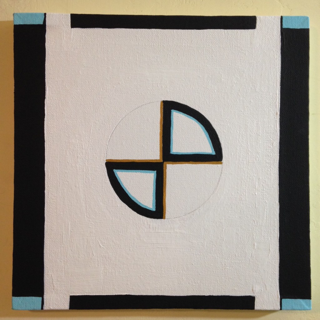 Symblistic- Tribute to Jo Baer Linda Cleary 2014 Acrylic on Canvas