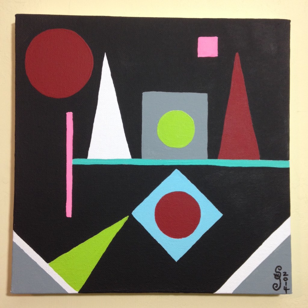 Lundi- Tribute to Auguste Herbin Linda Cleary 2014 Acrylic on Canvas