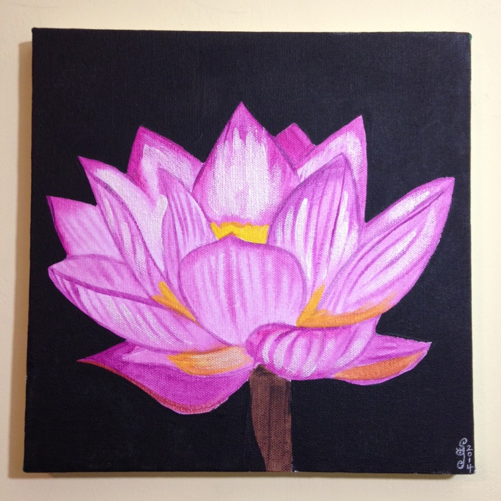 Pink Lotus- Tribute to Georgia O'Keeffe Linda Cleary 2014 Acrylic on Canvas