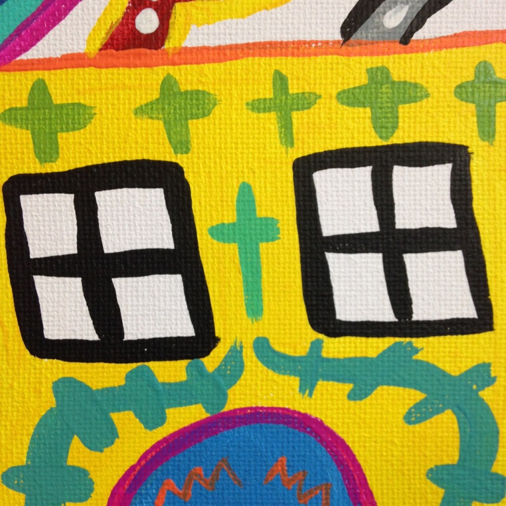 Close-Up 3 Funhouse- Tribute to Elizabeth Murray Linda Cleary 2014 Acrylic on Canvas