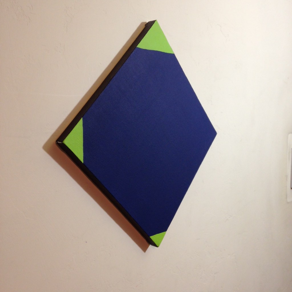 Side-View Blau und Grün- Tribute to Max Bill Linda Cleary 2014 Acrylic on Canvas