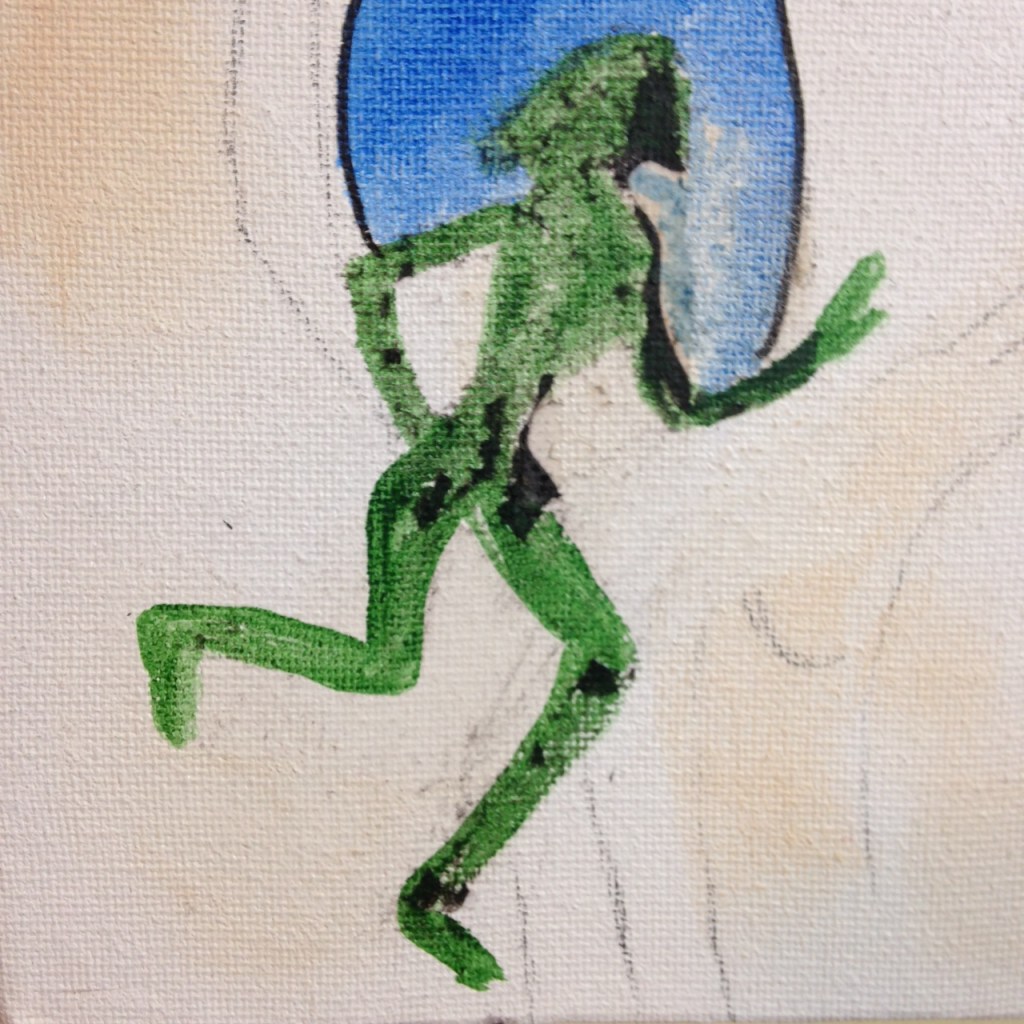 Close-Up 3 We Are Pro-Choice- Tribute to Nancy Spero Linda Cleary 2014 Pen, Ink, Acrylic on Canvas