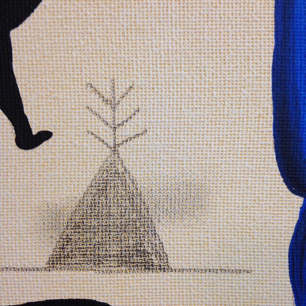 Close-Up 3 Bad Dog!- Tribute to Bill Traylor Linda Cleary 2014 Acrylic on Canvas