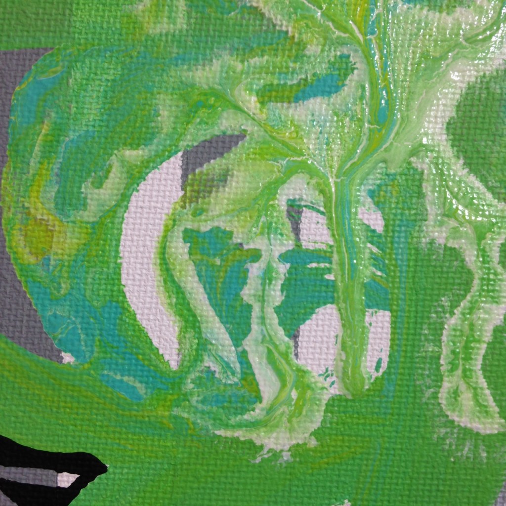 Close-Up 3 Green Therapy- Tribute to Charline von Heyl Linda Cleary 2014 Acrylic on Canvas