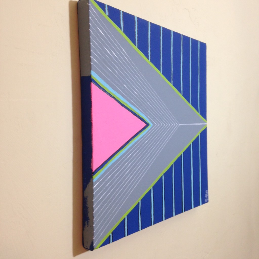 Side-View Montagne Gris- Tribute to Frank Stella Linda Cleary 2014 Acrylic on Canvas