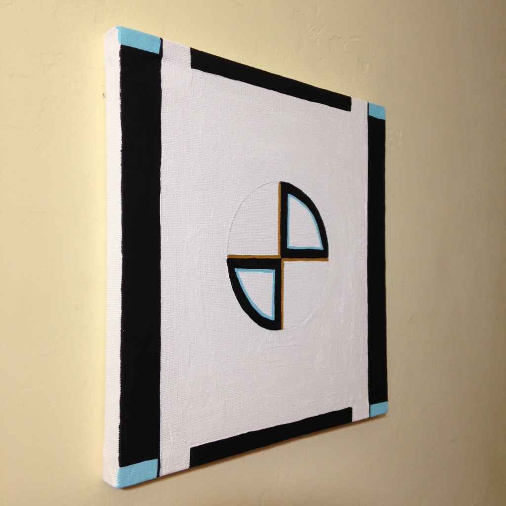 Side-View Symblistic- Tribute to Jo Baer Linda Cleary 2014 Acrylic on Canvas