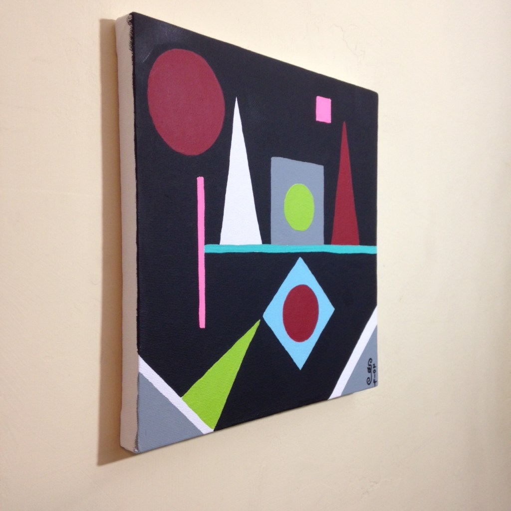 Side-View Lundi- Tribute to Auguste Herbin Linda Cleary 2014 Acrylic on Canvas