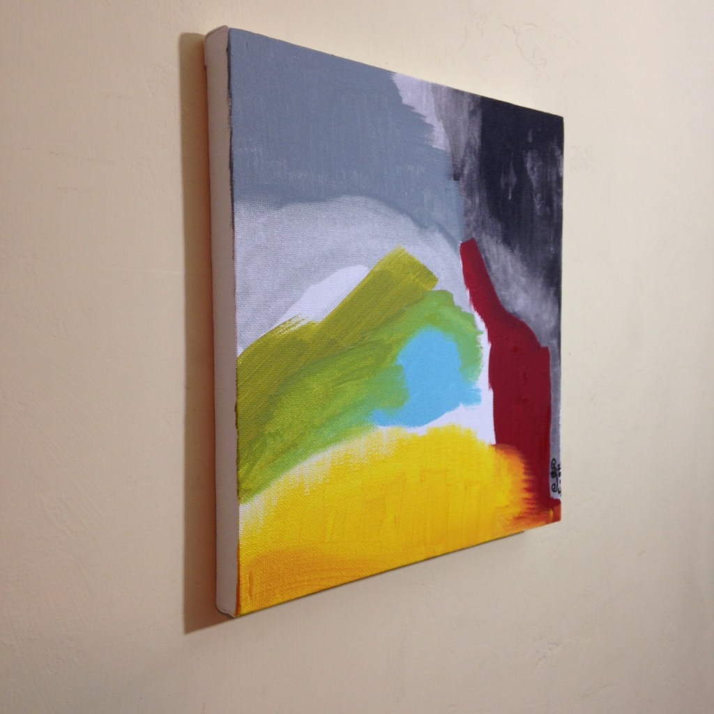 Side-View Untitled 119- Tribute to Friedel Dzubas Linda Cleary 2014 Acrylic on Canvas