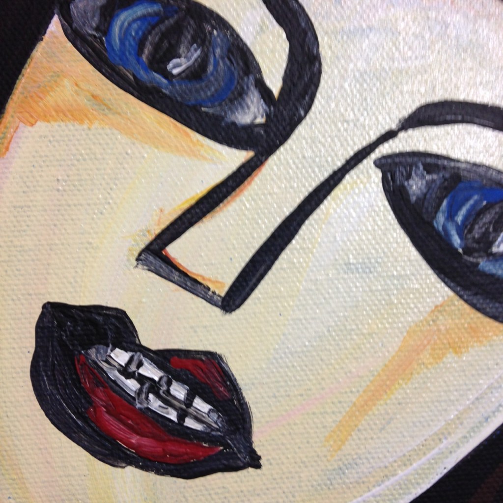 Close-Up 1 Look into the Flames- Tribute to Georges Rouault Linda Cleary 2014 Acrylic on Canvas