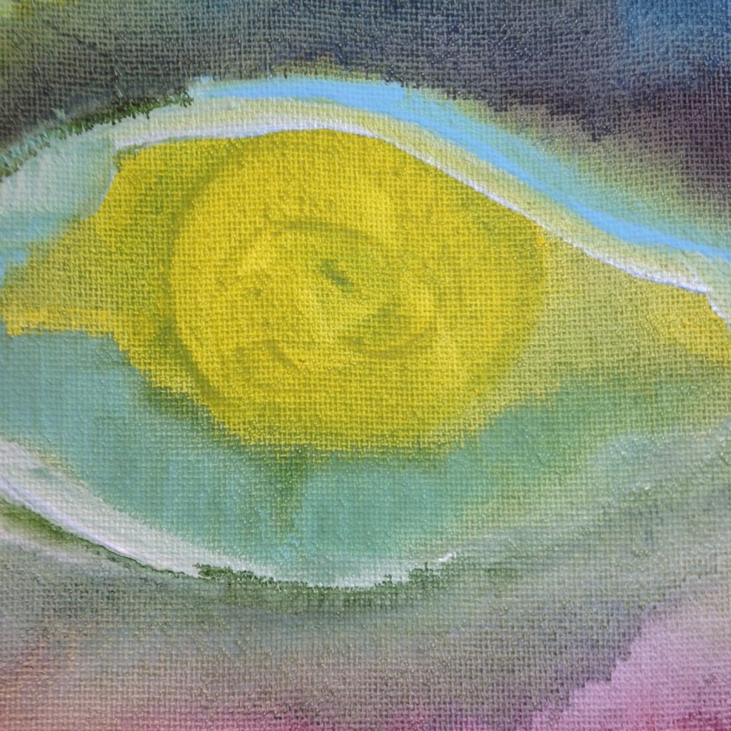 Close-Up 1 Eye See Spring- Tribute to Ronnie Landfield Linda Cleary 2014 Acrylic on Canvas
