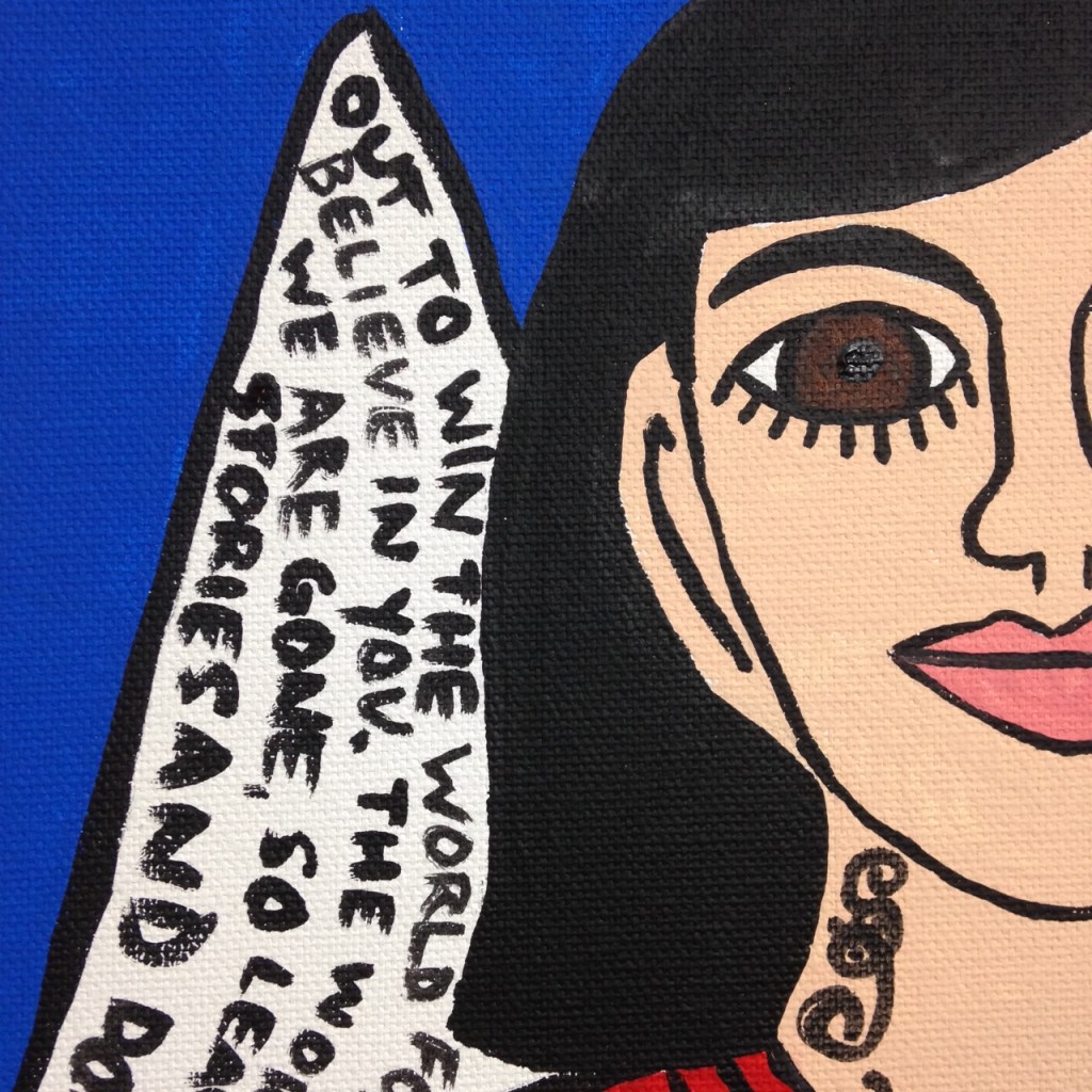 Close-Up 1 So Say I- Tribute to Howard Finster Linda Cleary 2014 Acrylic on Canvas