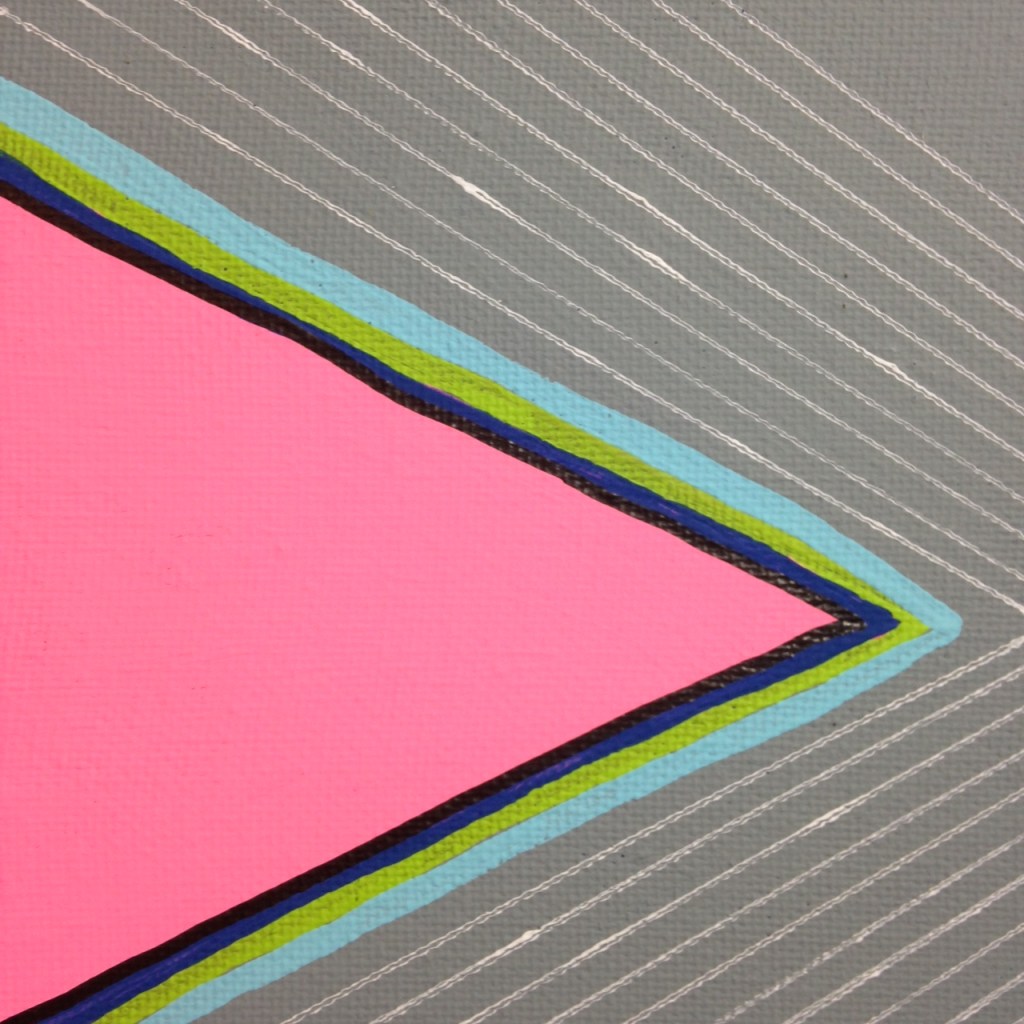 Close-Up 2 Montagne Gris- Tribute to Frank Stella Linda Cleary 2014 Acrylic on Canvas