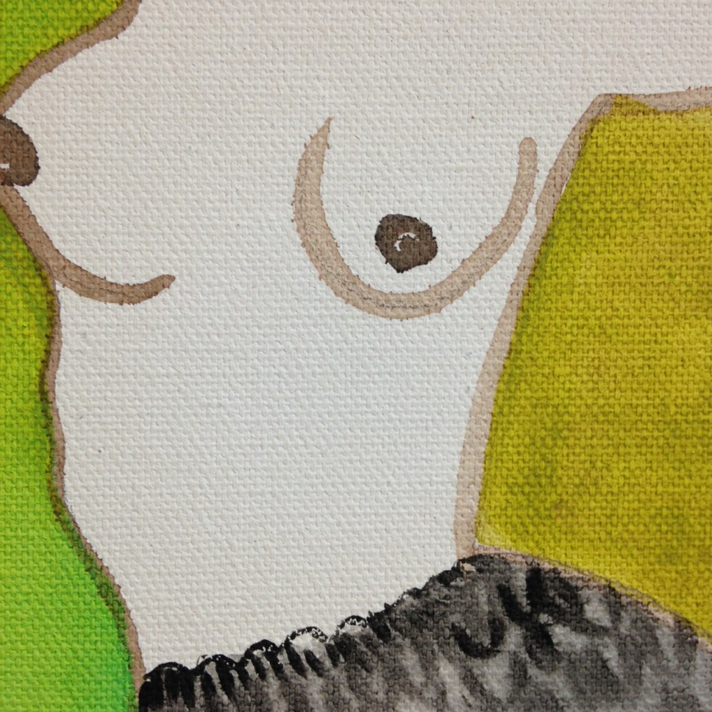 Close-Up 2 Medusa- Tribute to Leonor Fini Linda Cleary 2014 Acrylic on Canvas