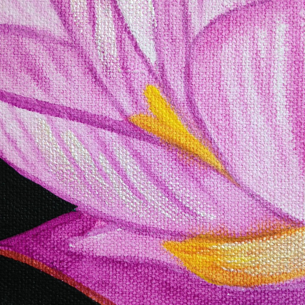 Close-Up 2 Pink Lotus- Tribute to Georgia O'Keeffe Linda Cleary 2014 Acrylic on Canvas