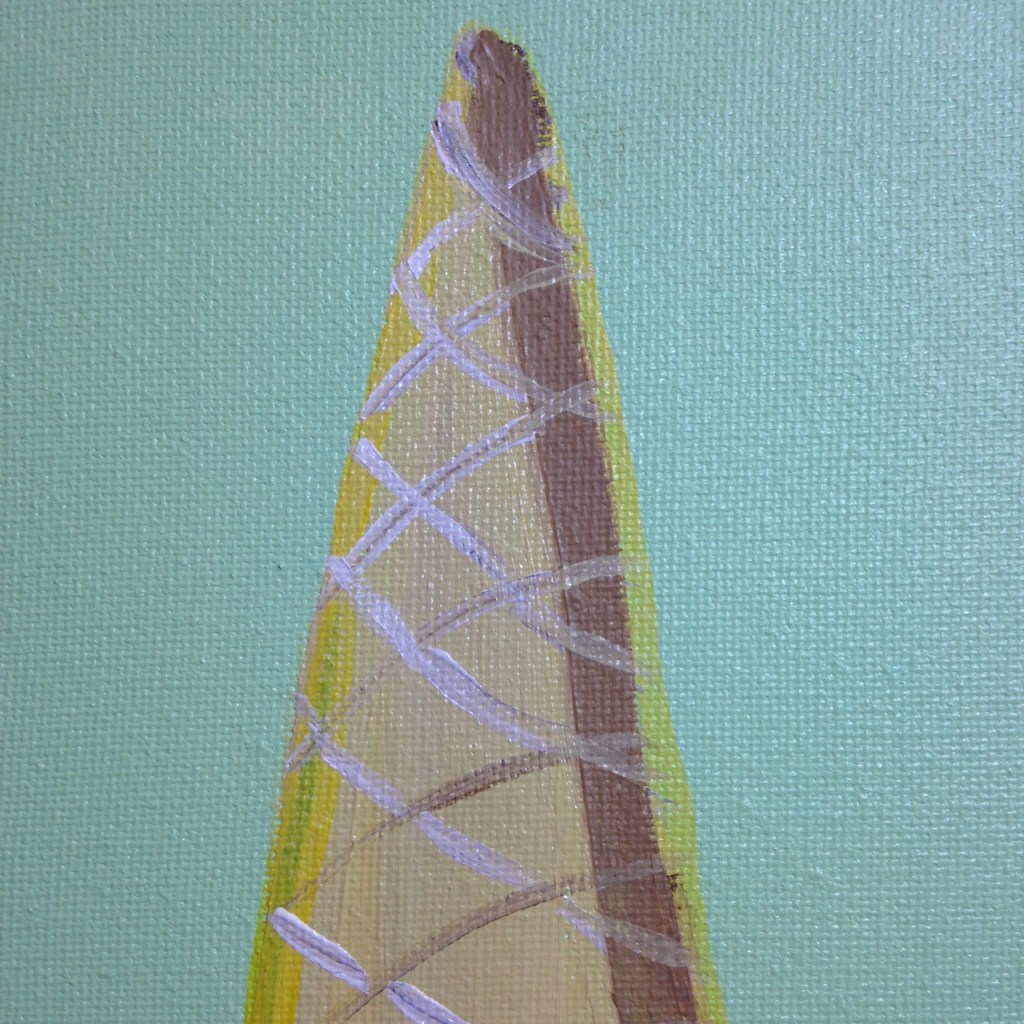 Close-Up 2 Clown Cone- Tribute to Wayne Thiebaud Linda Cleary 2014 Acrylic on Canvas