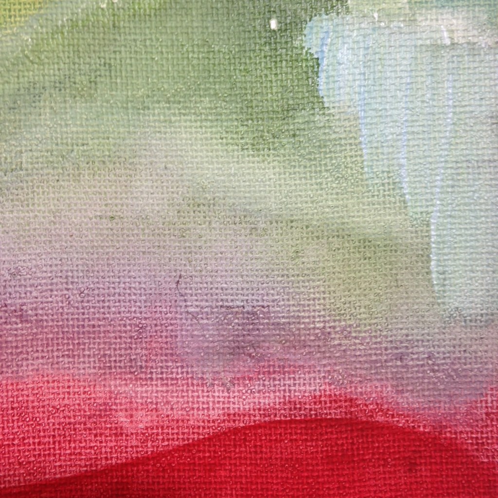 Close-Up 2 Eye See Spring- Tribute to Ronnie Landfield Linda Cleary 2014 Acrylic on Canvas