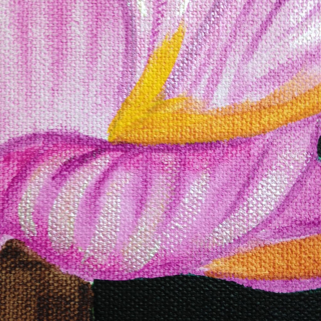 Close-Up 3 Pink Lotus- Tribute to Georgia O'Keeffe Linda Cleary 2014 Acrylic on Canvas