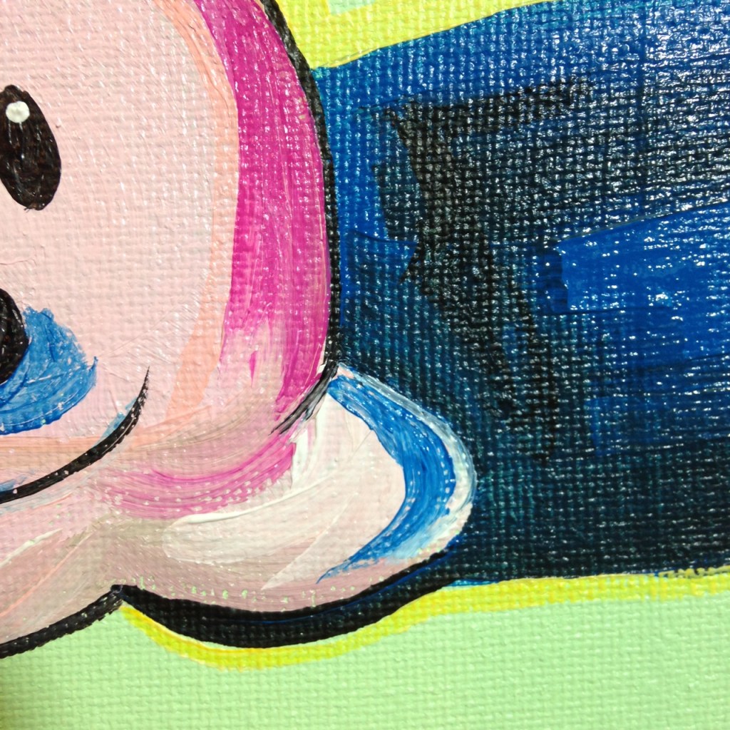 Close-Up 3 Clown Cone- Tribute to Wayne Thiebaud Linda Cleary 2014 Acrylic on Canvas