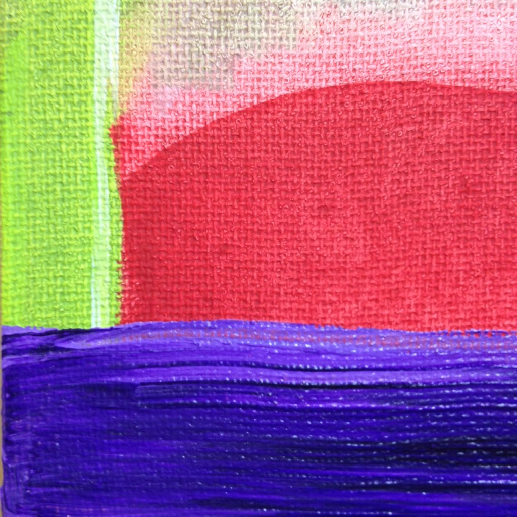 Close-Up 3 Eye See Spring- Tribute to Ronnie Landfield Linda Cleary 2014 Acrylic on Canvas