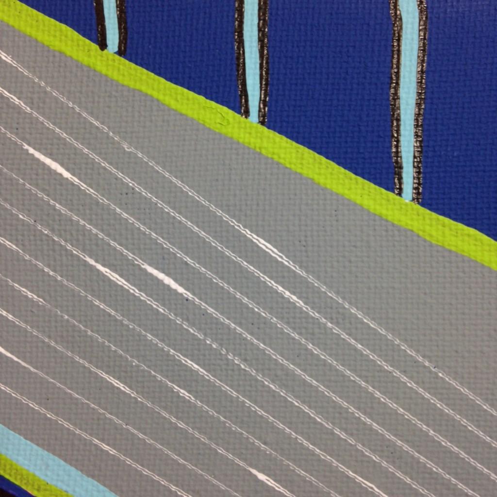 Close-Up 3 Montagne Gris- Tribute to Frank Stella Linda Cleary 2014 Acrylic on Canvas