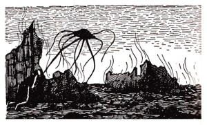 Edward Gorey- Illustration from H.G. Wells War of the Worlds