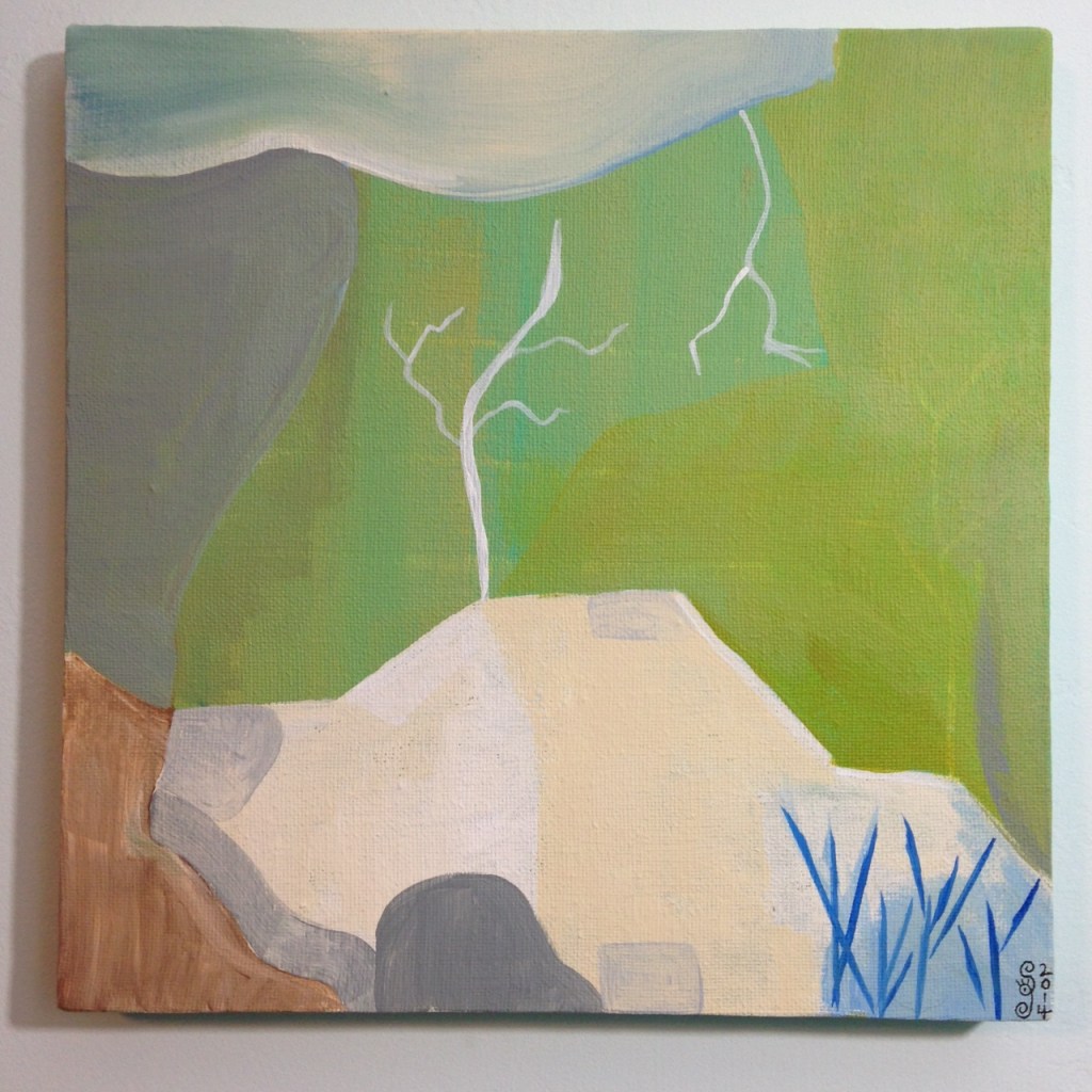Mountain- Tribute to Kenzo Okada Linda Cleary 2014 Acrylic on Canvas