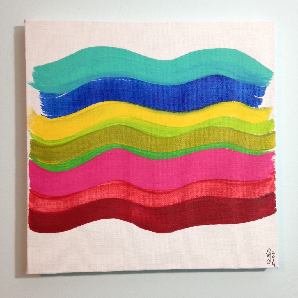 Summer Stache- Tribute to Pat Lipsky Linda Cleary 2014 Acrylic on Canvas