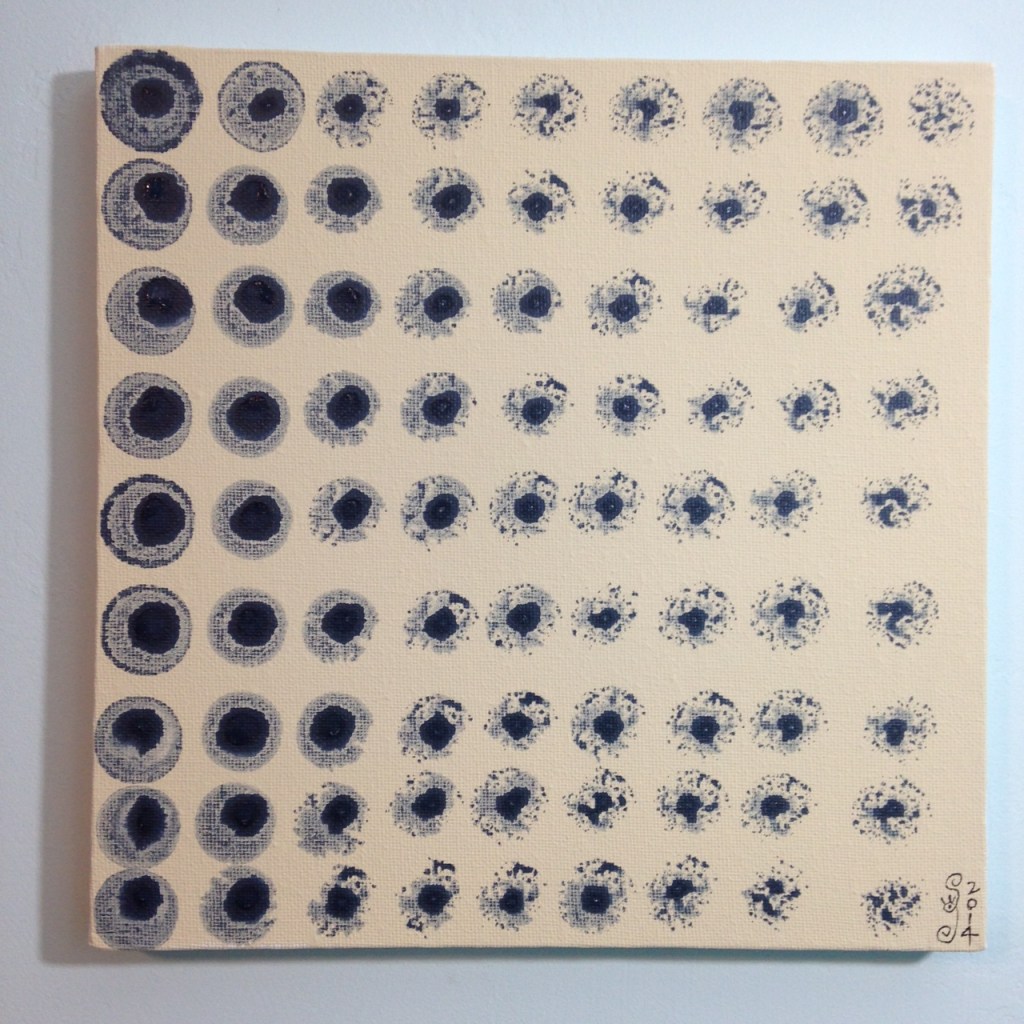 Fading- Tribute to Lee Ufan Linda Cleary 2014 Acrylic on Canvas