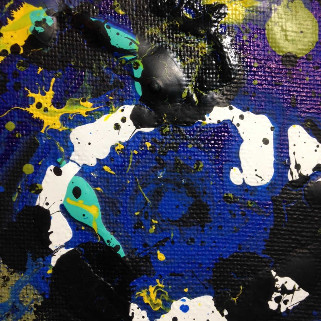 Close-Up 2 Nervous Joy- Tribute to John Hoyland Linda Cleary 2014 Acrylic on Canvas