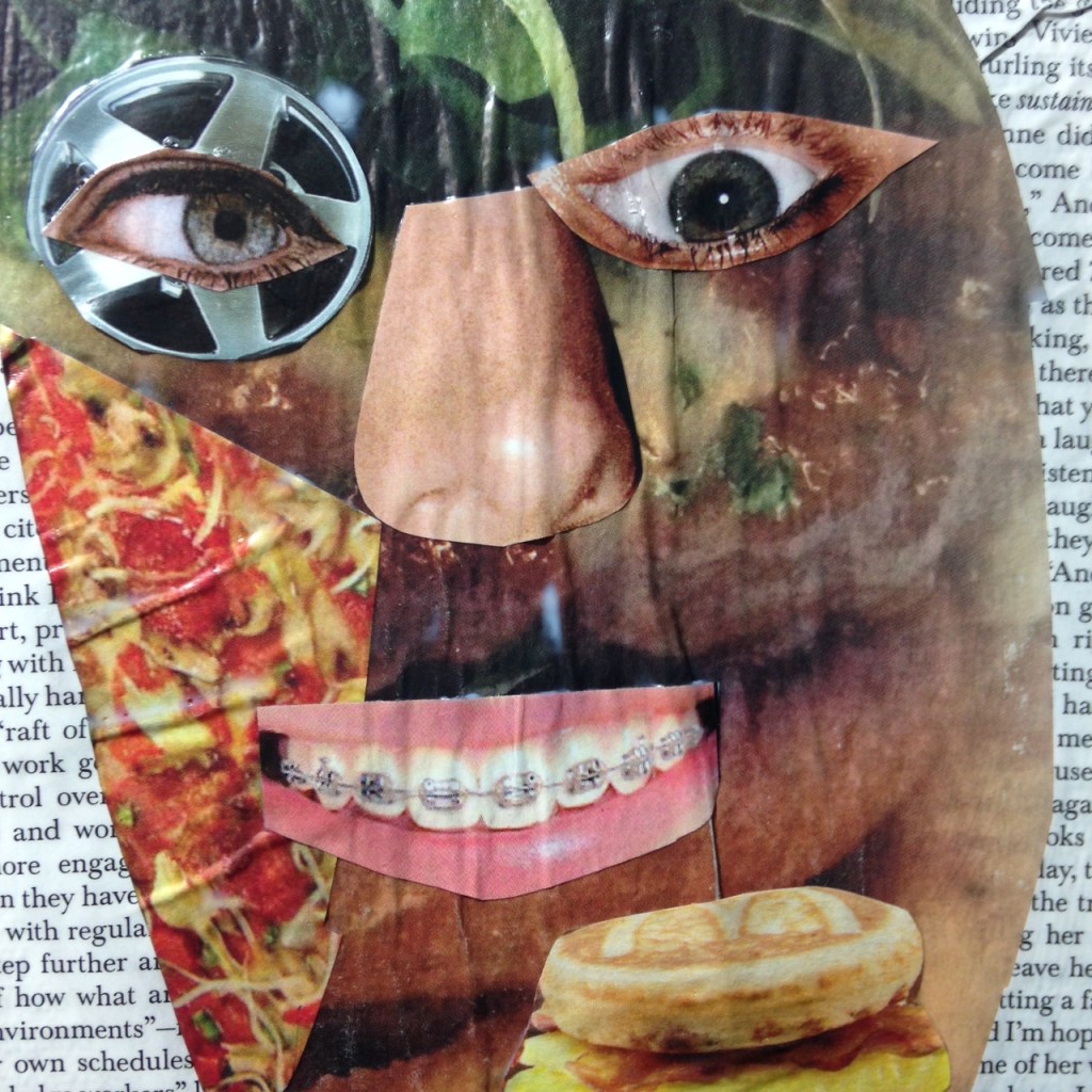 Close-Up 2 What A Deal!- Tribute to John McHale Linda Cleary 2014 Collage Mixed Media on Canvas