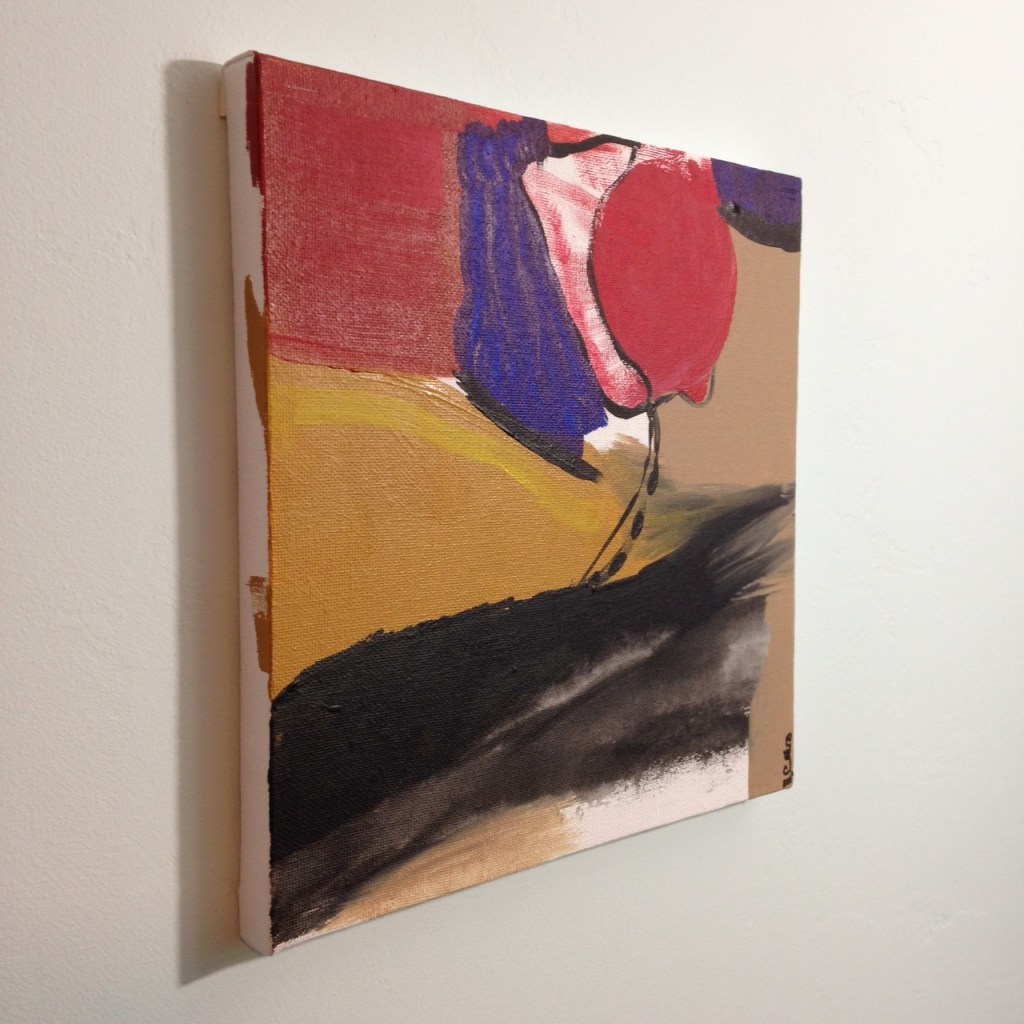 Side-View May 2014- Tribute to Roger Hilton Linda Cleary 2014 Acrylic on Canvas