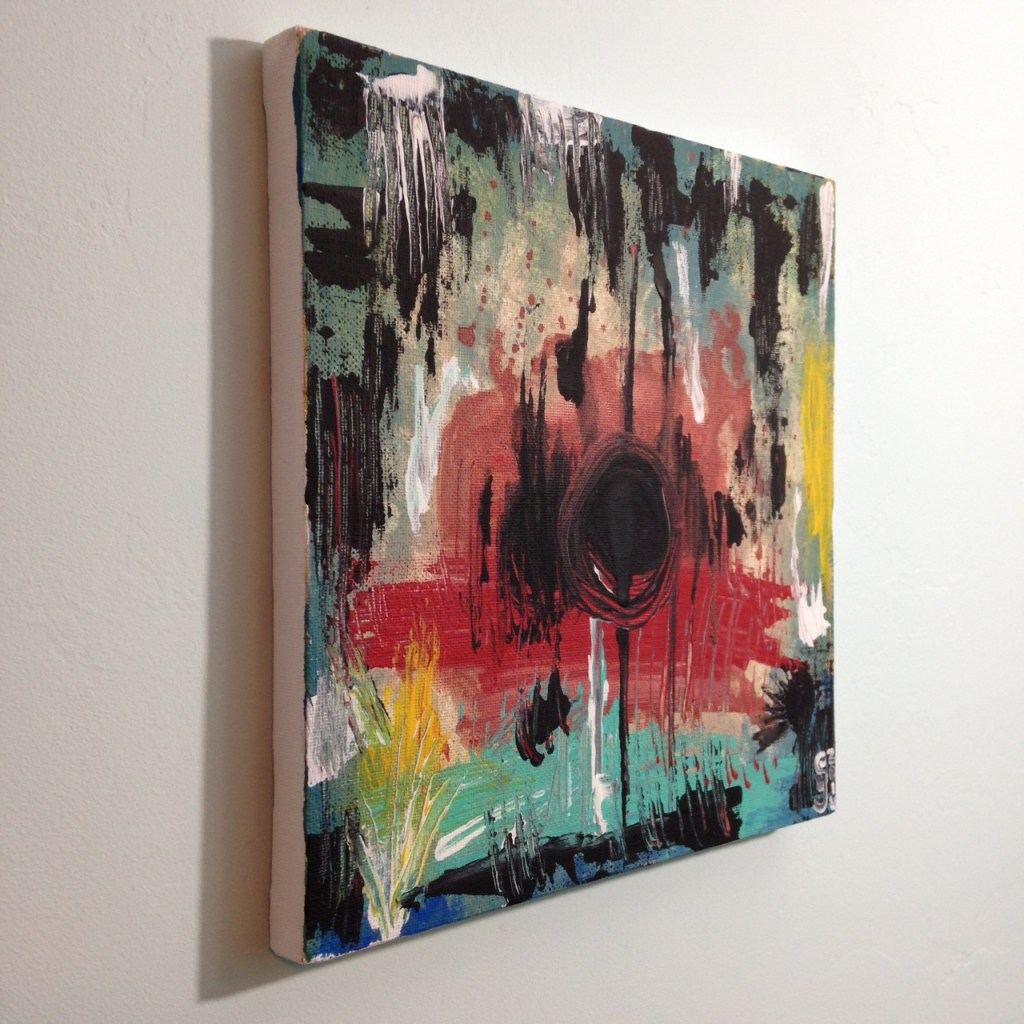 Side-View Untitled 135- Tribute to Wols Linda Cleary 2014 Acrylic on Canvas