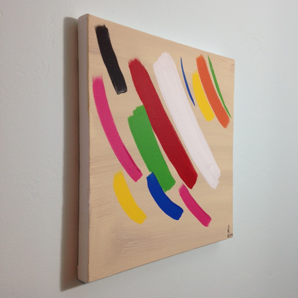 Side-View Color Slide- Tribute to Jack Bush Linda Cleary 2014 Acrylic on Canvas