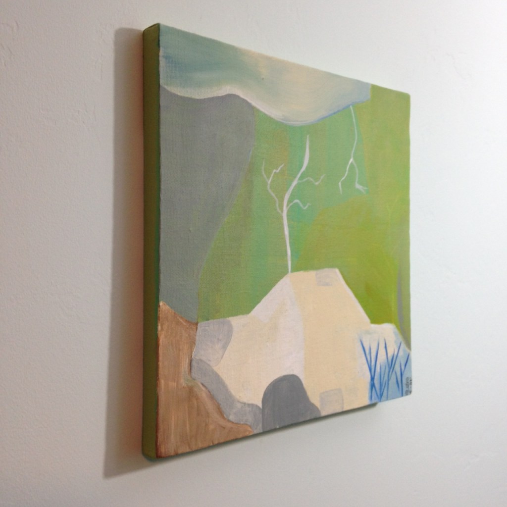 Side-View Mountain- Tribute to Kenzo Okada Linda Cleary 2014 Acrylic on Canvas