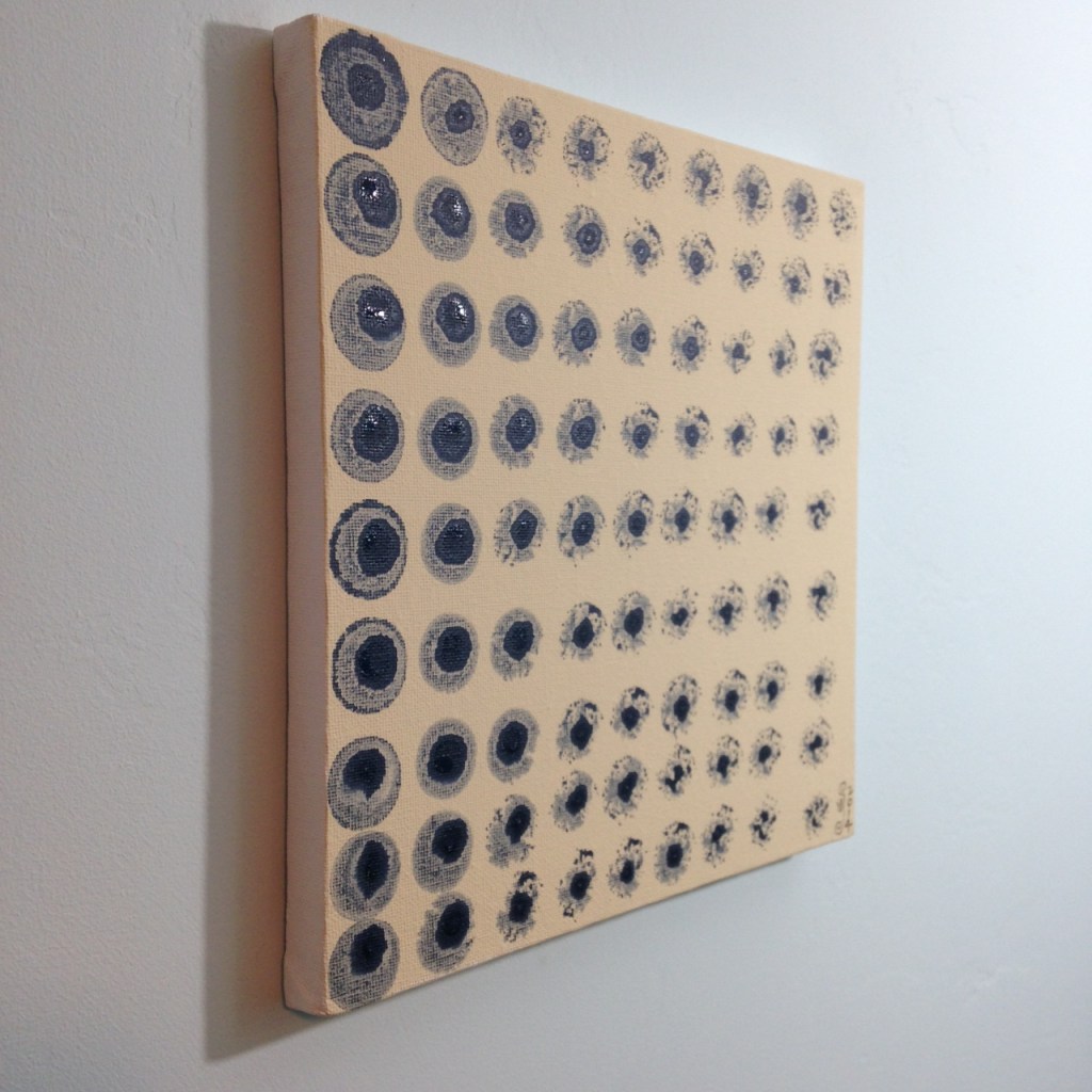 Side-View Fading- Tribute to Lee Ufan Linda Cleary 2014 Acrylic on Canvas