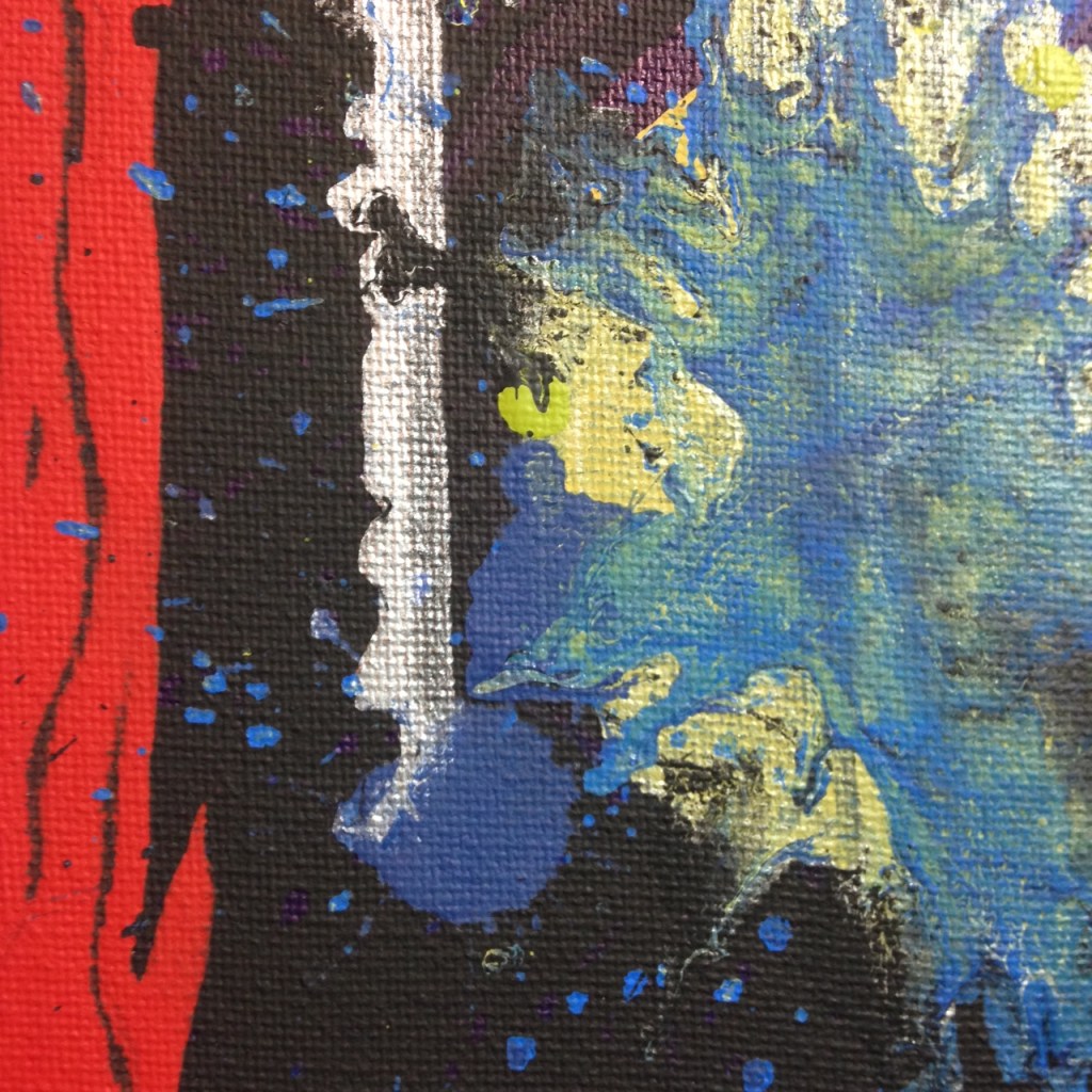 Close-Up 3 Nervous Joy- Tribute to John Hoyland Linda Cleary 2014 Acrylic on Canvas