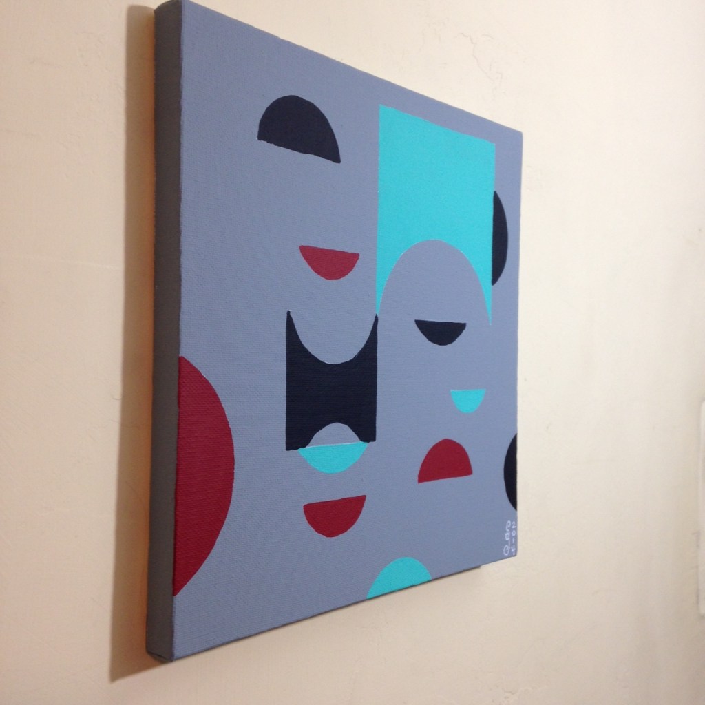 Side-View Untitled 124- Tribute to Tomás Maldonado Linda Cleary 2014 Acrylic on Canvas