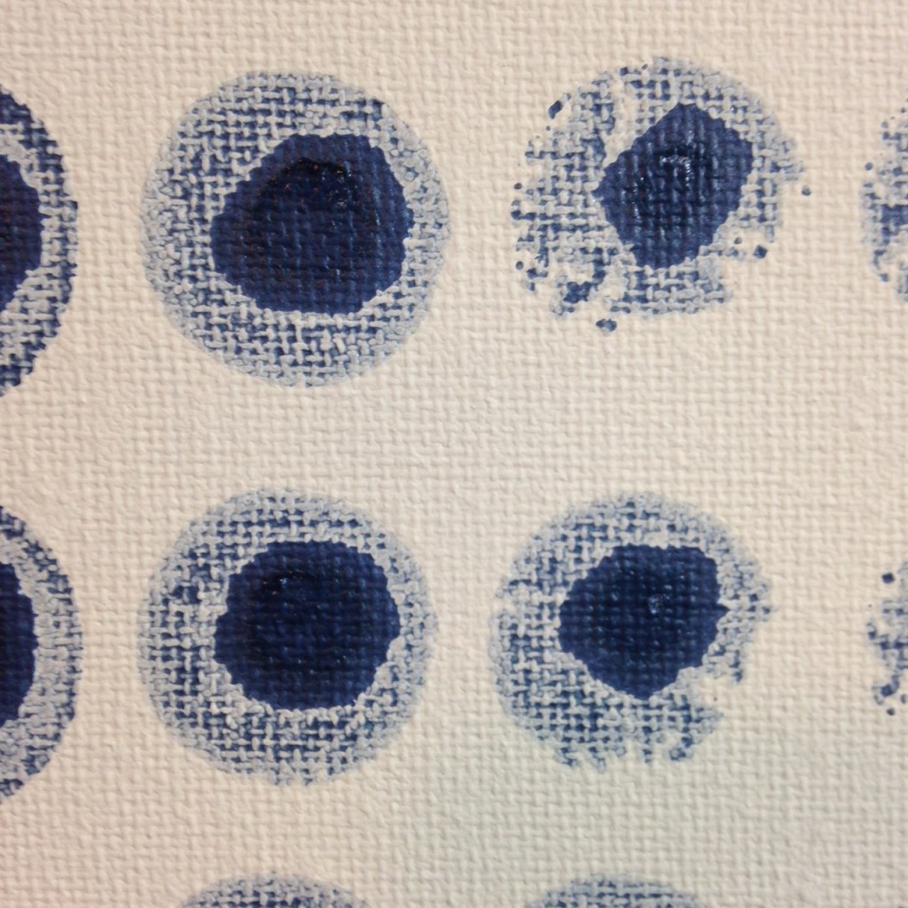 Close-Up 1 Fading- Tribute to Lee Ufan Linda Cleary 2014 Acrylic on Canvas